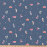 Printed Cotton PEPILLE Blue / Violet